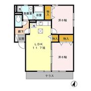 ローズハイム馬渡 B棟の間取り画像