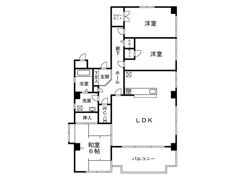 オークス西新の間取り画像