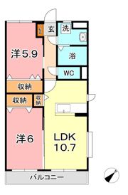 ラグゼール Ⅱの間取り画像