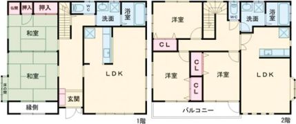 石川町戸建ての間取り画像
