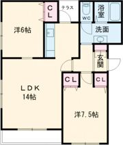 プラセール桔梗Ⅱの間取り画像