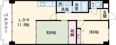 サンハイツ上町 1の間取り画像