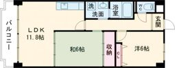サンハイツ上町 1の間取り画像