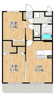 クレスト見次の間取り画像