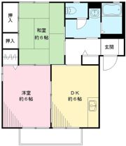 メルベーユ小倉Dの間取り画像