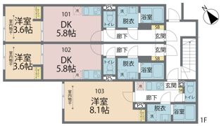 カインドネス狭山ヶ丘の間取り画像