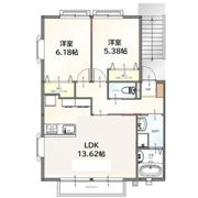 サンビレッジイナリガミB102号室の間取り画像