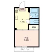 パークサイド ハイツ Bの間取り画像