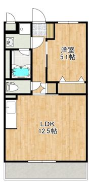 クレスト見次の間取り画像