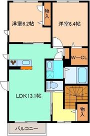 ボタンヴューBの間取り画像