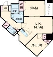 グランドール若草の間取り画像