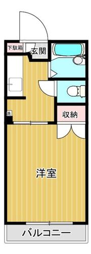 シャルマン越谷Bの間取り画像