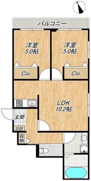 Central Villa K（セントラルヴィラケイ）の間取り画像