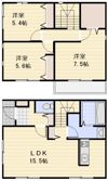別所町戸建て Dの間取り画像