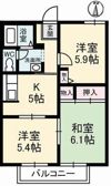 メゾンドグレープ Cの間取り画像