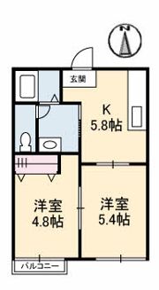 ヘイゼルハイツ A棟の間取り画像