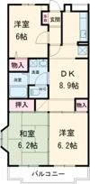 シェーヌ生駒の間取り画像