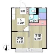 カーサミツヤAの間取り画像