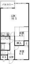 ドミール東寺の間取り画像