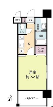 レジディア博多Ⅱの間取り画像