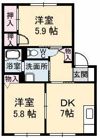 アンジュウ デヤ D棟の間取り画像