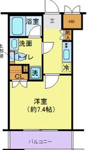 エクセリア溝ノ口の間取り画像