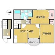 クレストール福泊B棟の間取り画像
