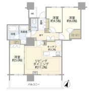 リーフィアタワー海老名アクロスコートの間取り画像