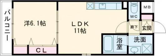 カサドラーダ九条烏丸の間取り画像
