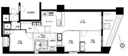 プレミスト松戸の間取り画像