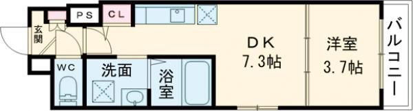 F asecia Pur 湊の間取り画像
