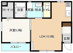 ハピネス矢賀の間取り画像