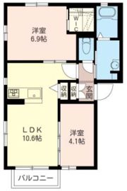 ベルヒル Aの間取り画像