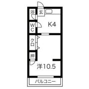 コーポ中砂の間取り画像