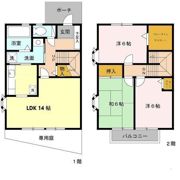 クレールタウン立花 Aの間取り画像