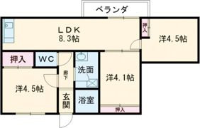 サングレース荒井の間取り画像