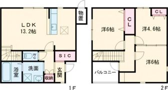 サンラプロ折尾西 C棟の間取り画像
