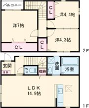 サンラプロ折尾西 D棟の間取り画像