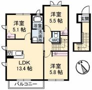 ハイツMINORU C棟の間取り画像