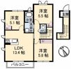ハイツMINORU C棟の間取り画像