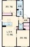 サンヒルズ田代B棟の間取り画像