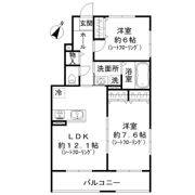 オークス中川の間取り画像