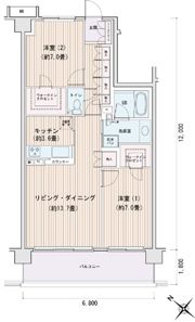 エスティメゾン豊洲レジデンスDの間取り画像