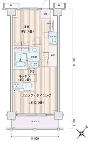 エスティメゾン豊洲レジデンスEの間取り画像