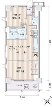 エスティメゾン豊洲レジデンスEの間取り画像