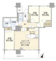 リーフィアタワー海老名アクロスコートの間取り画像