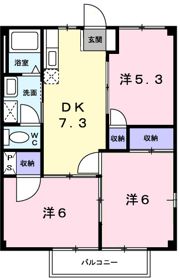 パーシモン平子Bの間取り画像