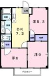パーシモン平子Bの間取り画像