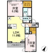 イヴレーア南台の間取り画像