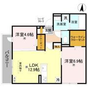 GRAMM松室吾田神町Aの間取り画像